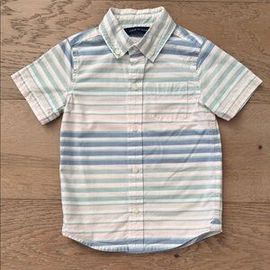 Janie and Jack Multicolor Striped Button Down Shirt size 3T